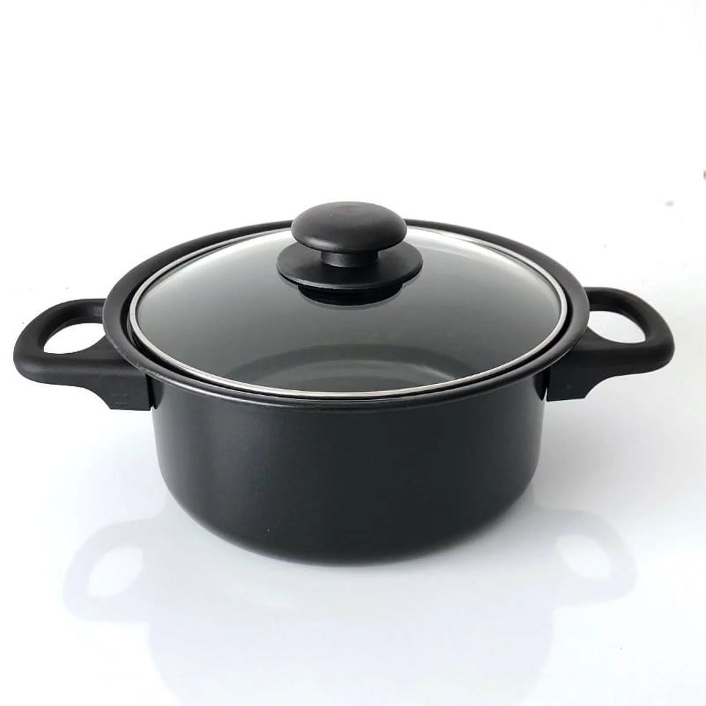13 Piece Non-Stick Cast Iron Cookware Set with Glass Lids J4097
