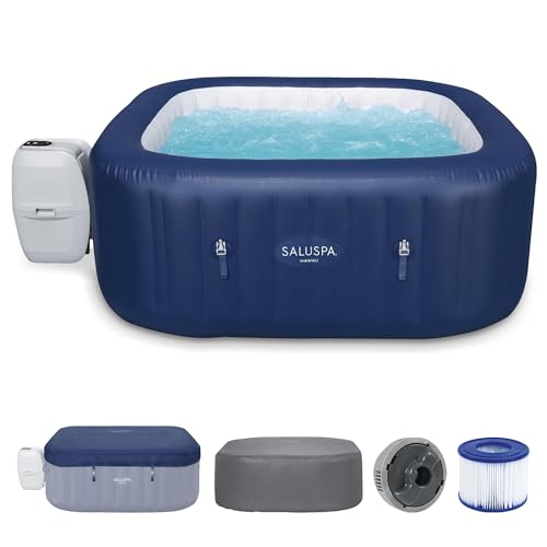 Blue Inflatable Hot Tub with 140 AirJets and EnergySense Cover J729