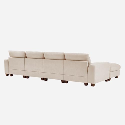 L-Shape Feather Filled Sectional Sofa with Reversible Chaise X74343