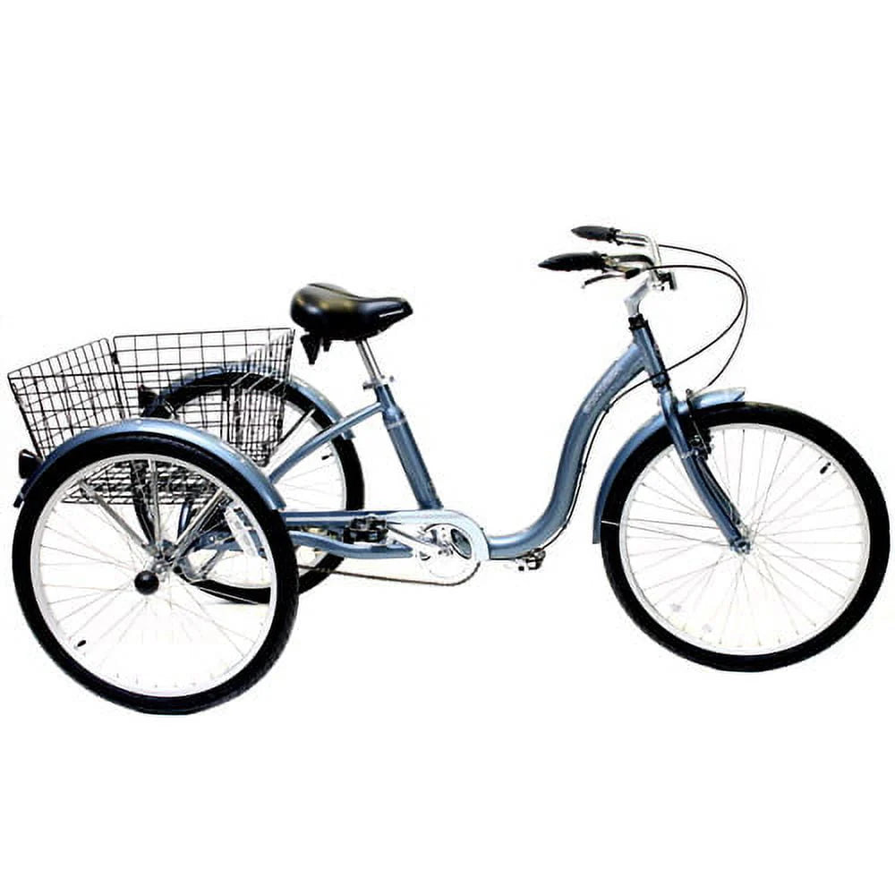 24 wheels Adult Tricycle with rear storage basket U655