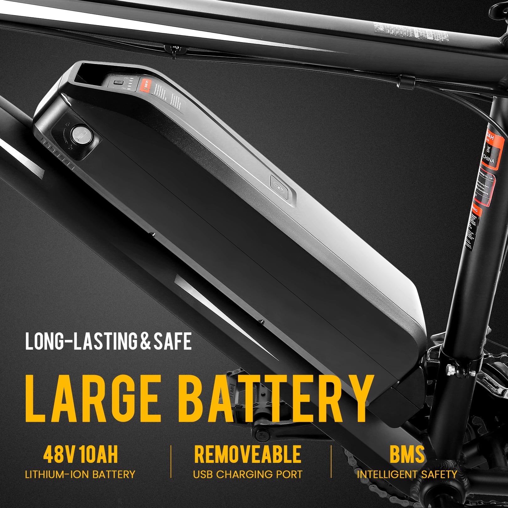 27.5" Electric Bike 500W Mountain Bike with Removable Battery 21 Speed Ebike B1600