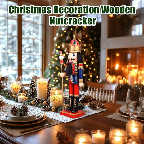 15 Inch Wooden Nutcracker King with Scepter N72699