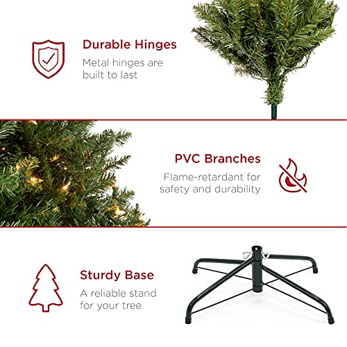 6ft Pre-Lit Douglas Fir Artificial Christmas Tree with 450 Warm White Lights Q970