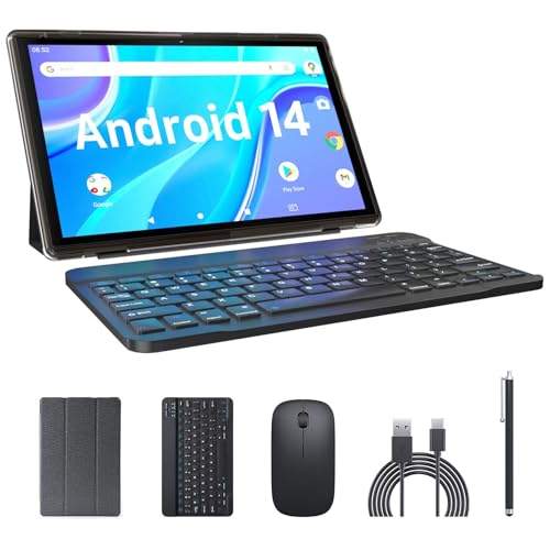 10 inch Android 14 Tablet with Keyboard E258488