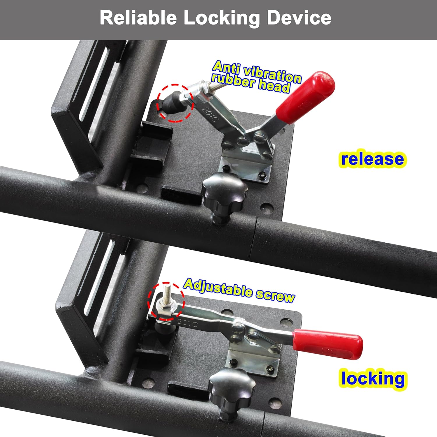 Heavy Duty Folding Pickup Truck Tailgate Ladder with Handrail Y458