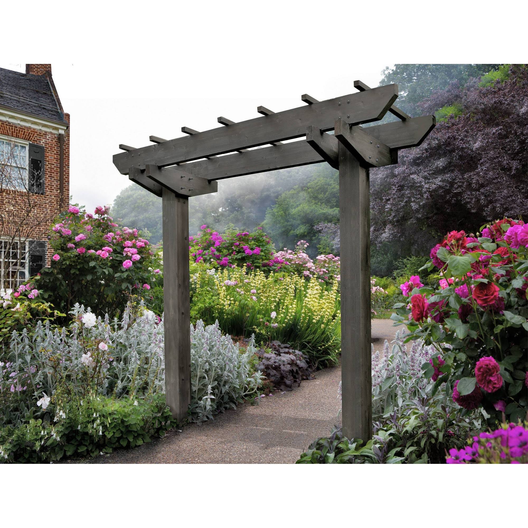 72 inch x 90 inch Charcoal Cedar Arbor O645363