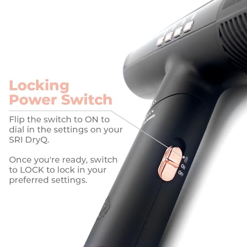 Lightweight Foldable Hair Dryer with 3 Magnetic Attachments J371913
