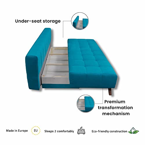 Queen Size Velvet Sleeper Sofa E90455