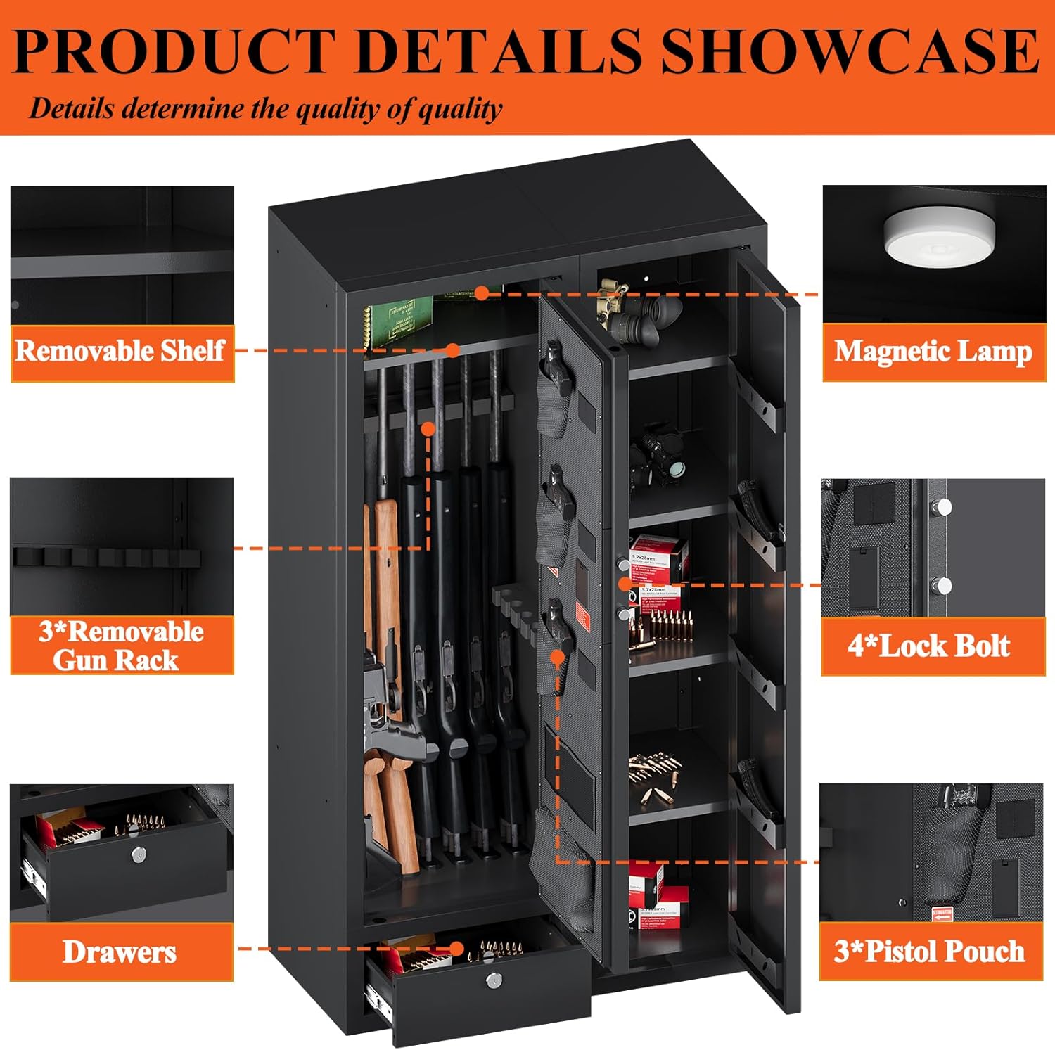 Large Gun Safe with Drawer B572053