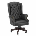 Black Leather Executive Office Chair with Nailhead Trim C469