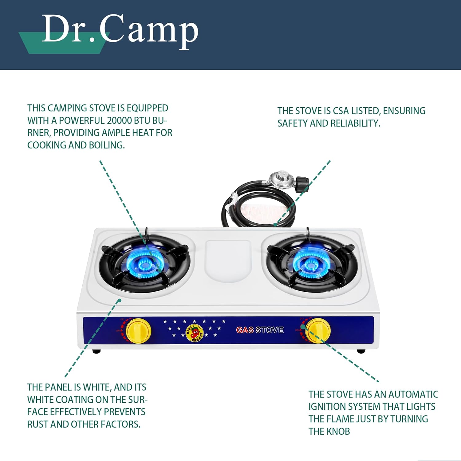 2 Burner Camping Stove K9347
