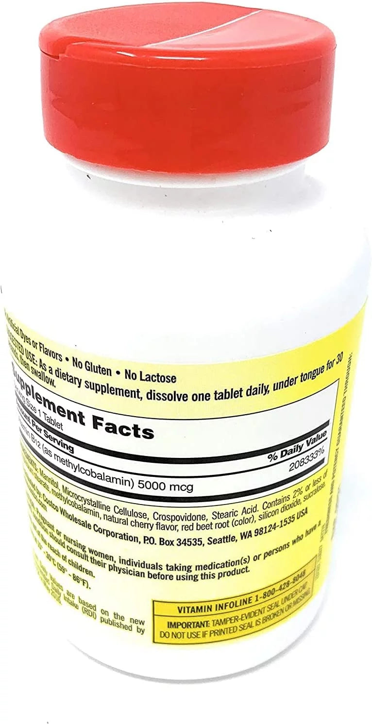 300 Tablets B-12 5000 mcg W925470