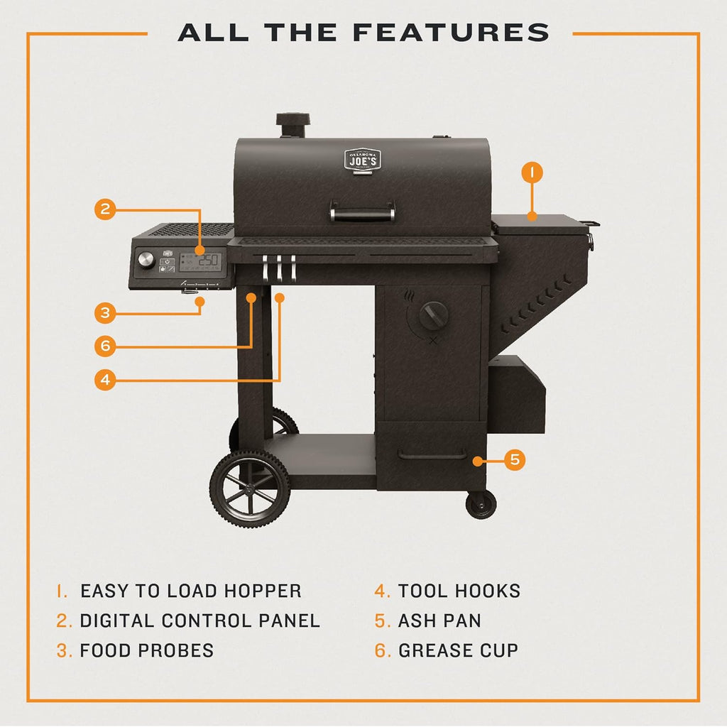 Black Steel Charcoal Smoker and Grill L839706