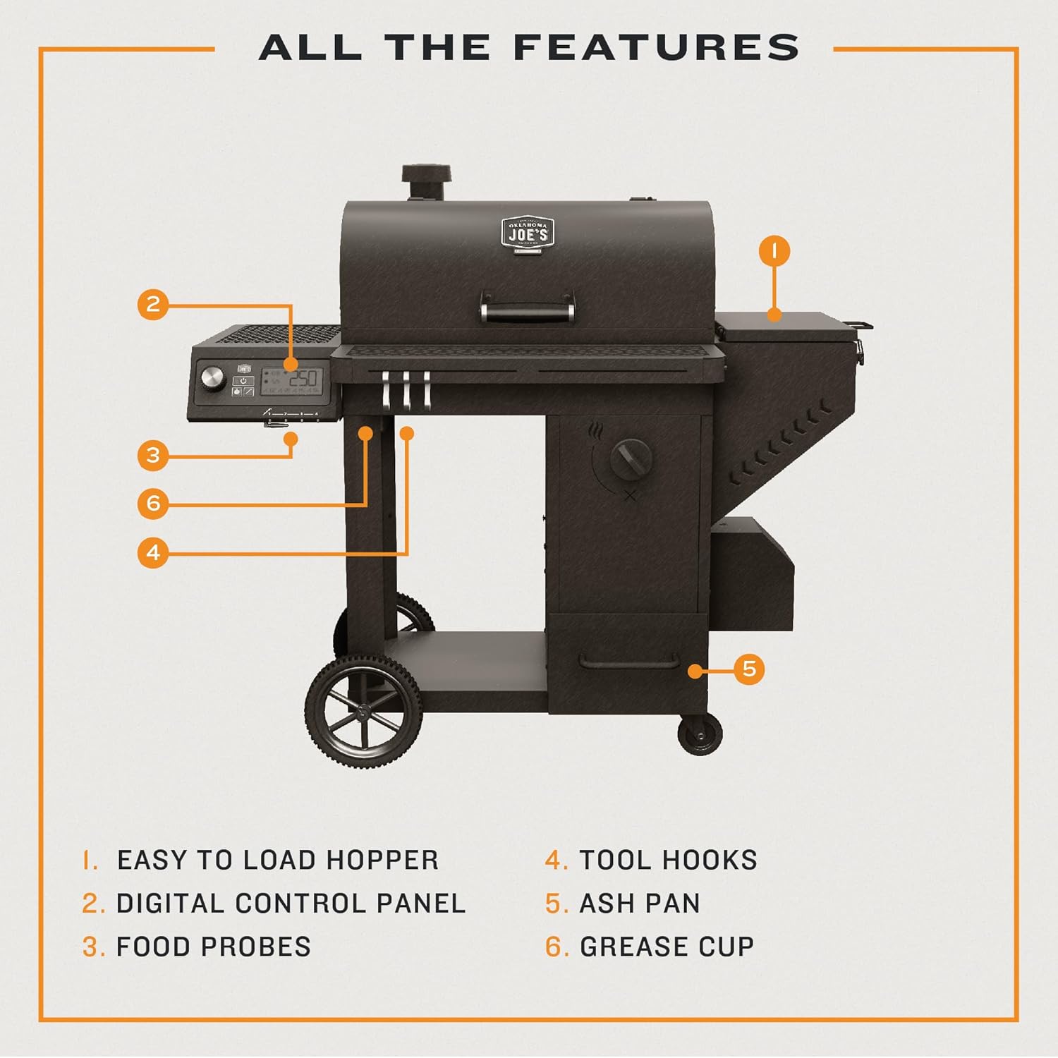 Black Steel Charcoal Smoker and Grill L839706