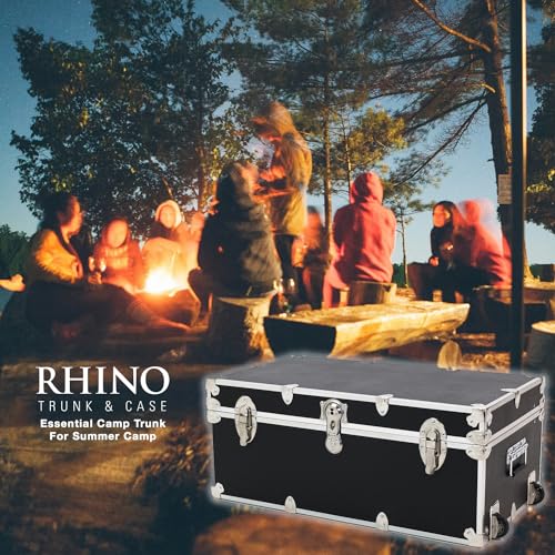 Black 32"x18"x14" Camping Storage Chest with Wheels Q449