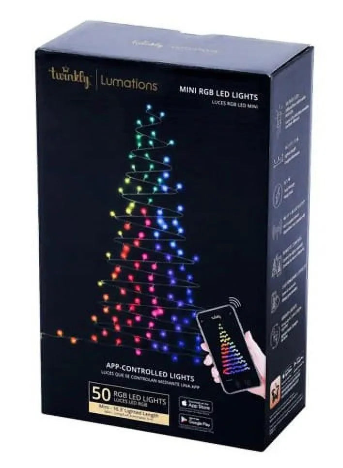 50 Multicolor RGB LED Wrapped Dome Christmas String Lights Q824