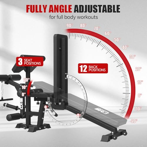Smith Machine with Smith Bar, Power Cage Squat Rack with Lever Arm, Leg Press, LAT Pull Down System, Cable Crossover Machine V17343
