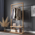 Solid Wood Coat Stand with Storage Shelves N429