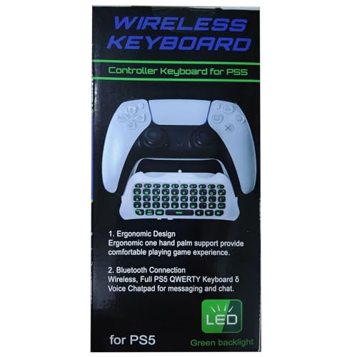 Black Wireless Bluetooth Mini PS5 Game Keyboard with RGB Backlight W894033
