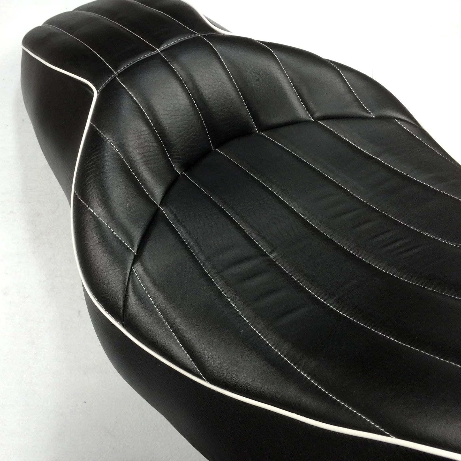 Black Leather Motorcycle Seat D62480