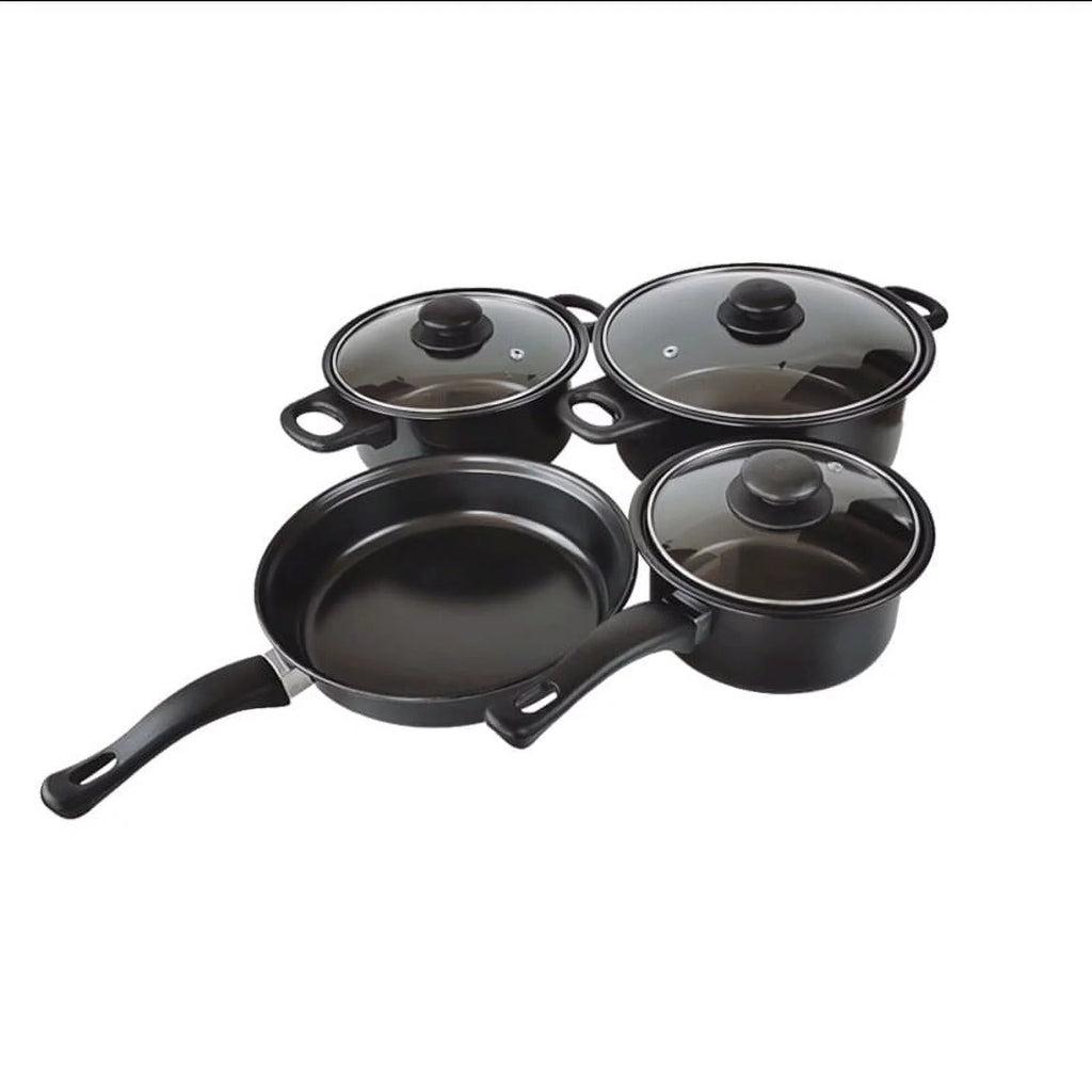 13 Piece Non-Stick Cast Iron Cookware Set with Glass Lids J4097