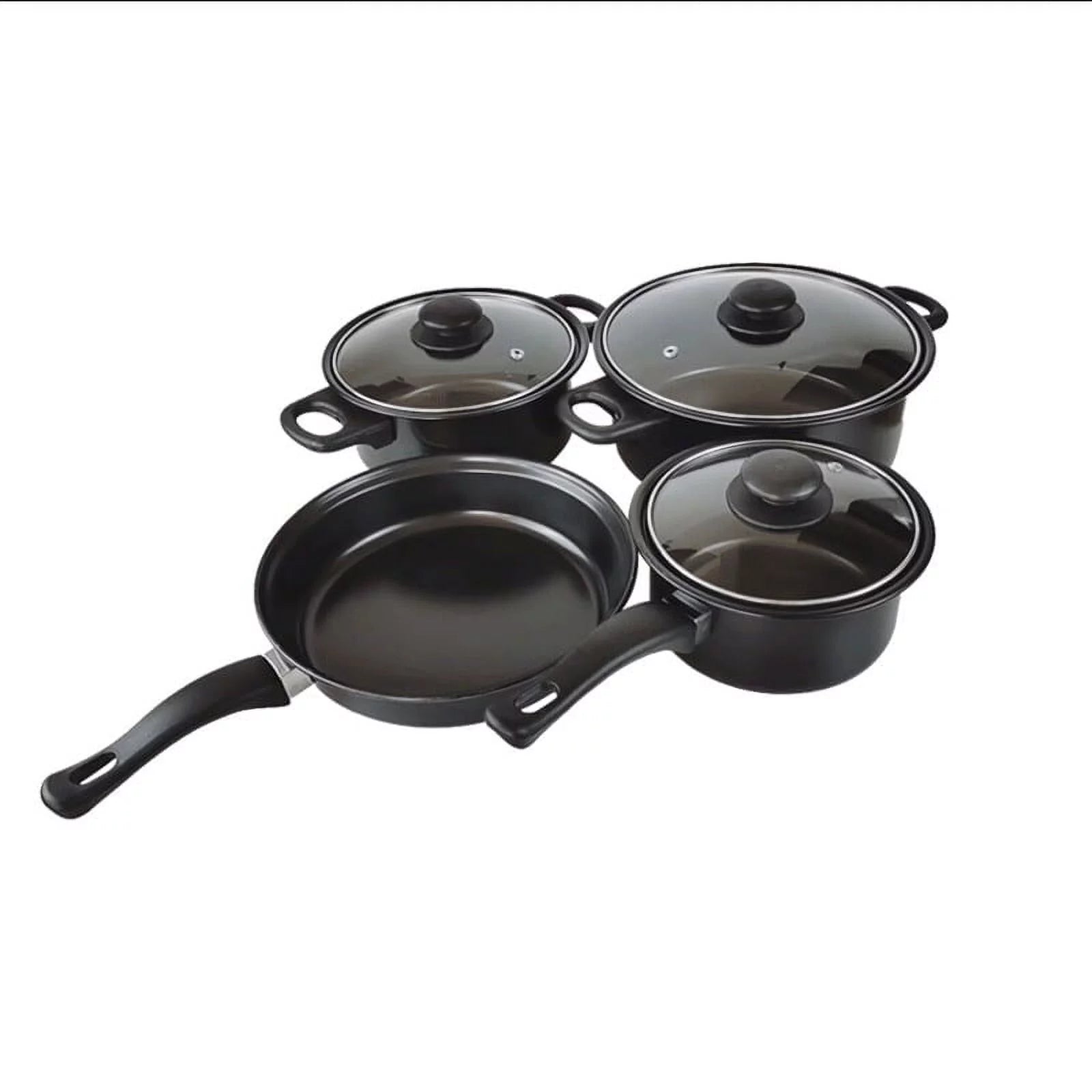13 Piece Non-Stick Cast Iron Cookware Set with Glass Lids J4097