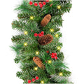 9ft Pre-Lit Pre-Decorated Christmas Garland with 50 Lights B91420