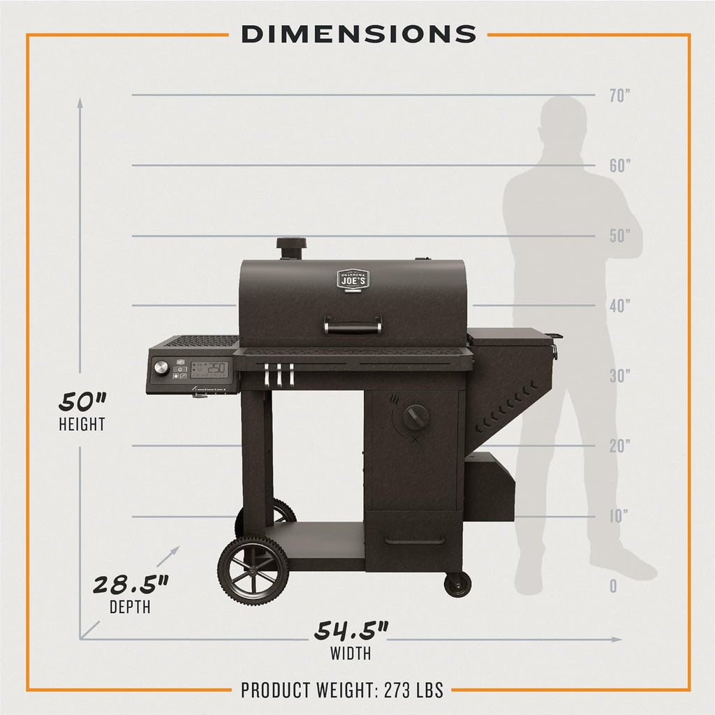 Black Steel Charcoal Smoker and Grill L839706