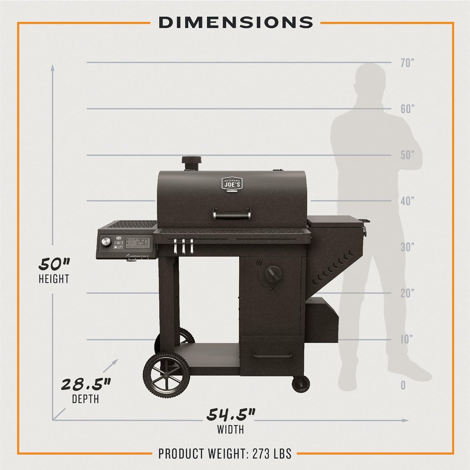 Black Steel Charcoal Smoker and Grill L839706