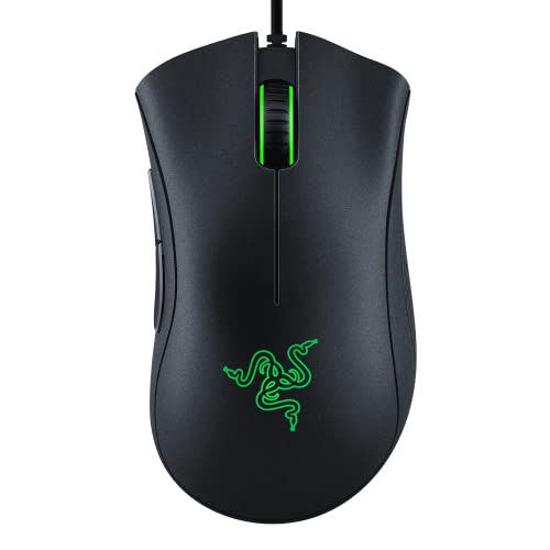 6400 DPI Optical Gaming Mouse with 5 Programmable Buttons Rubber Side Grips Classic Black S682294