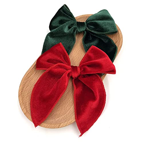 Large Velvet Hair Clips Barrettes (12 PCS) U5075