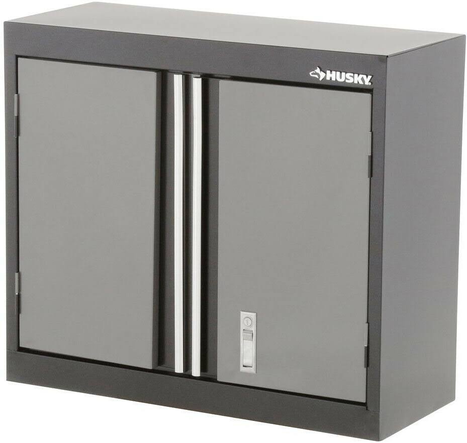 Black Steel Garage Wall Cabinet U98419