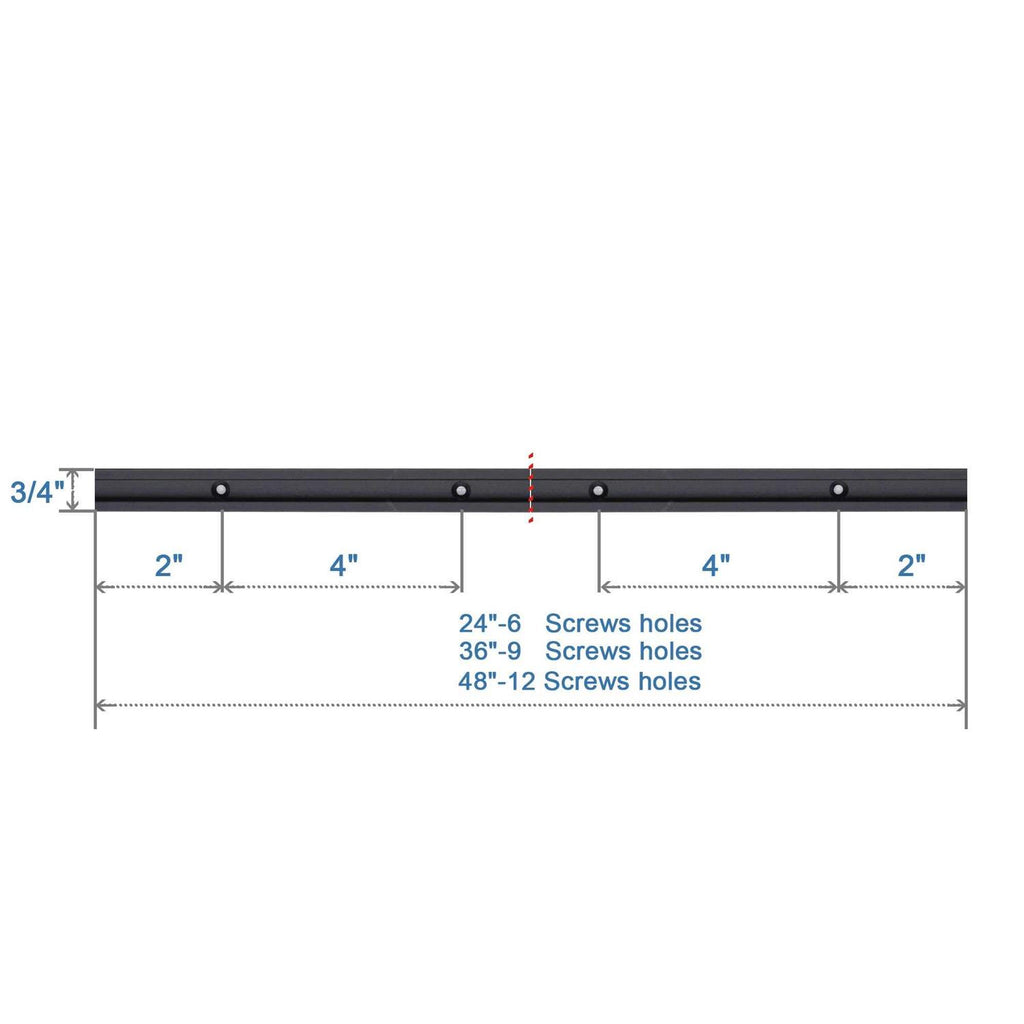 Aluminum T-Track for Woodworking with Predrilled Mounting Holes I7260