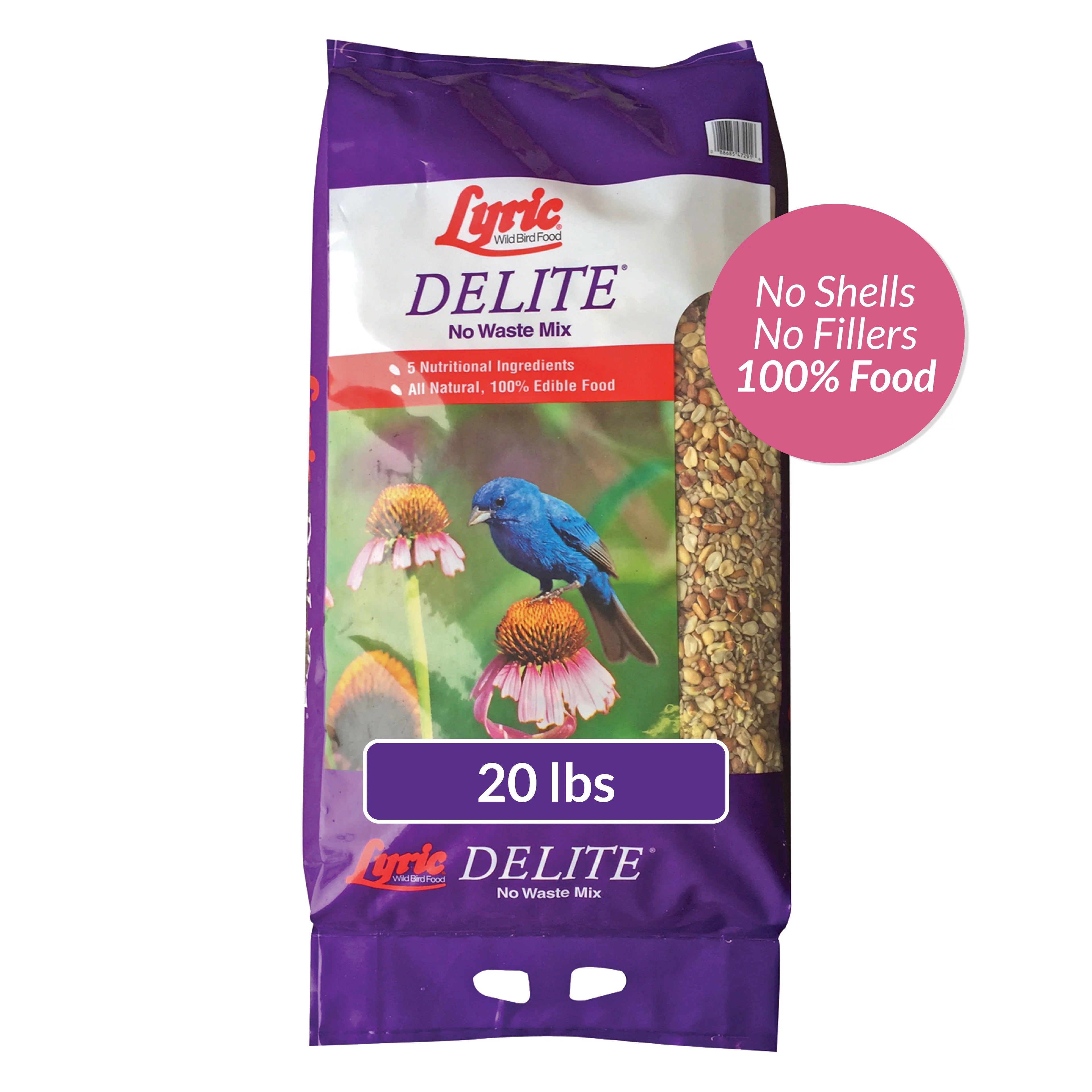 20 lb. No Waste Bird Seed with Shell-Free Nuts & Seeds U8326