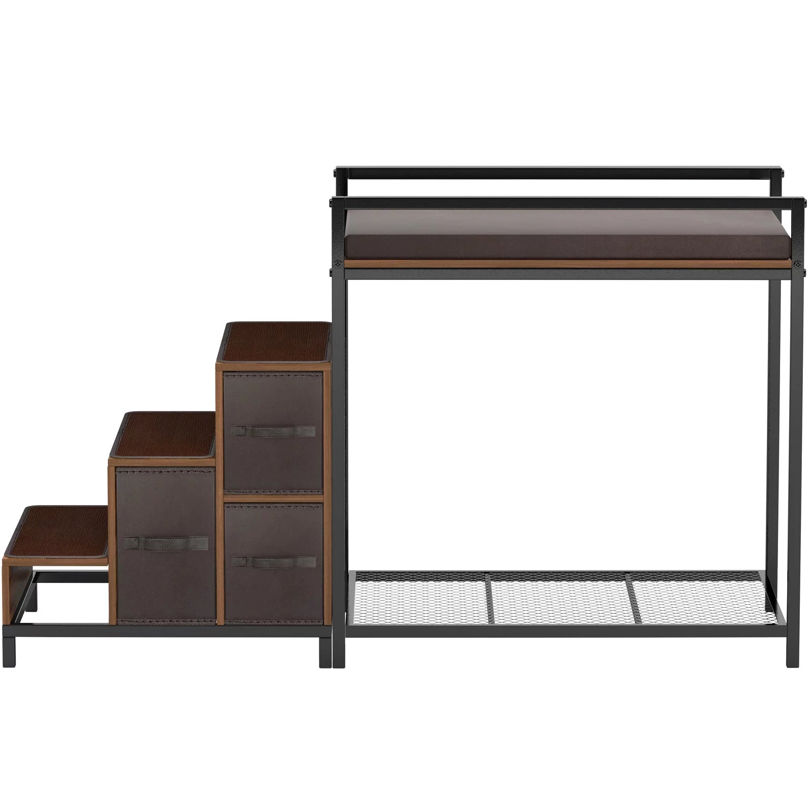 Dog Bunk Bed Elevated with Non-slip Pad and Storage D7759
