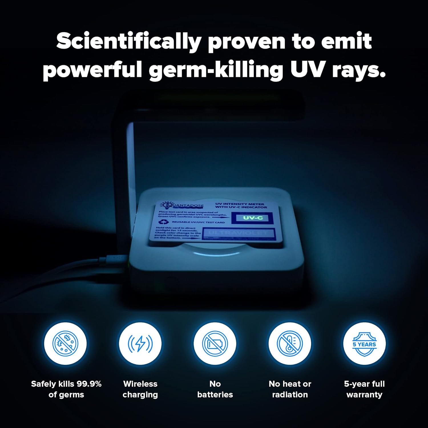 White UV Phone Sanitizer and Charger X669