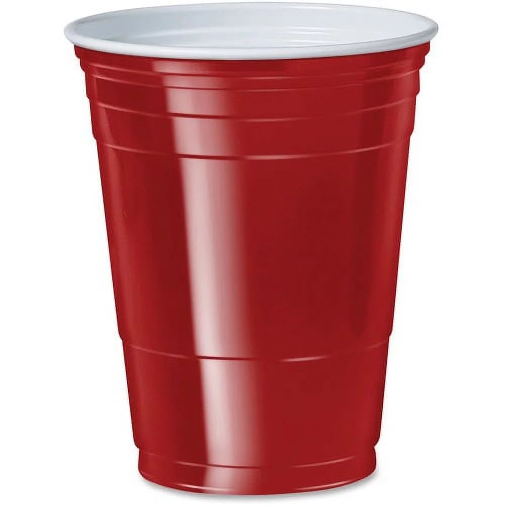 16 oz Plastic Cold Drink Cups - 50 / Pack - Red - Bundle of 10 Packs E7896