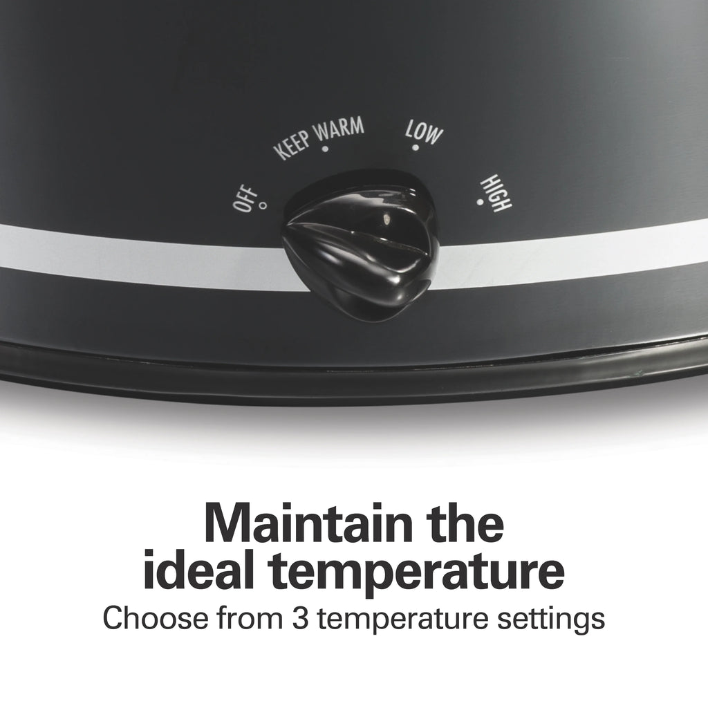 8 Quart Black Slow Cooker F105