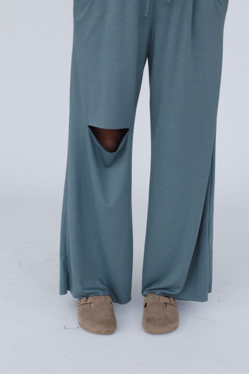 The Nest Cora Wide Leg Pants - Light Olive
