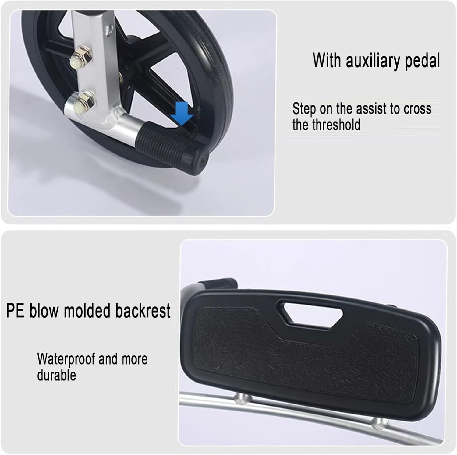 4 in 1 Portable Shower Commode Chair with Wheels S514909