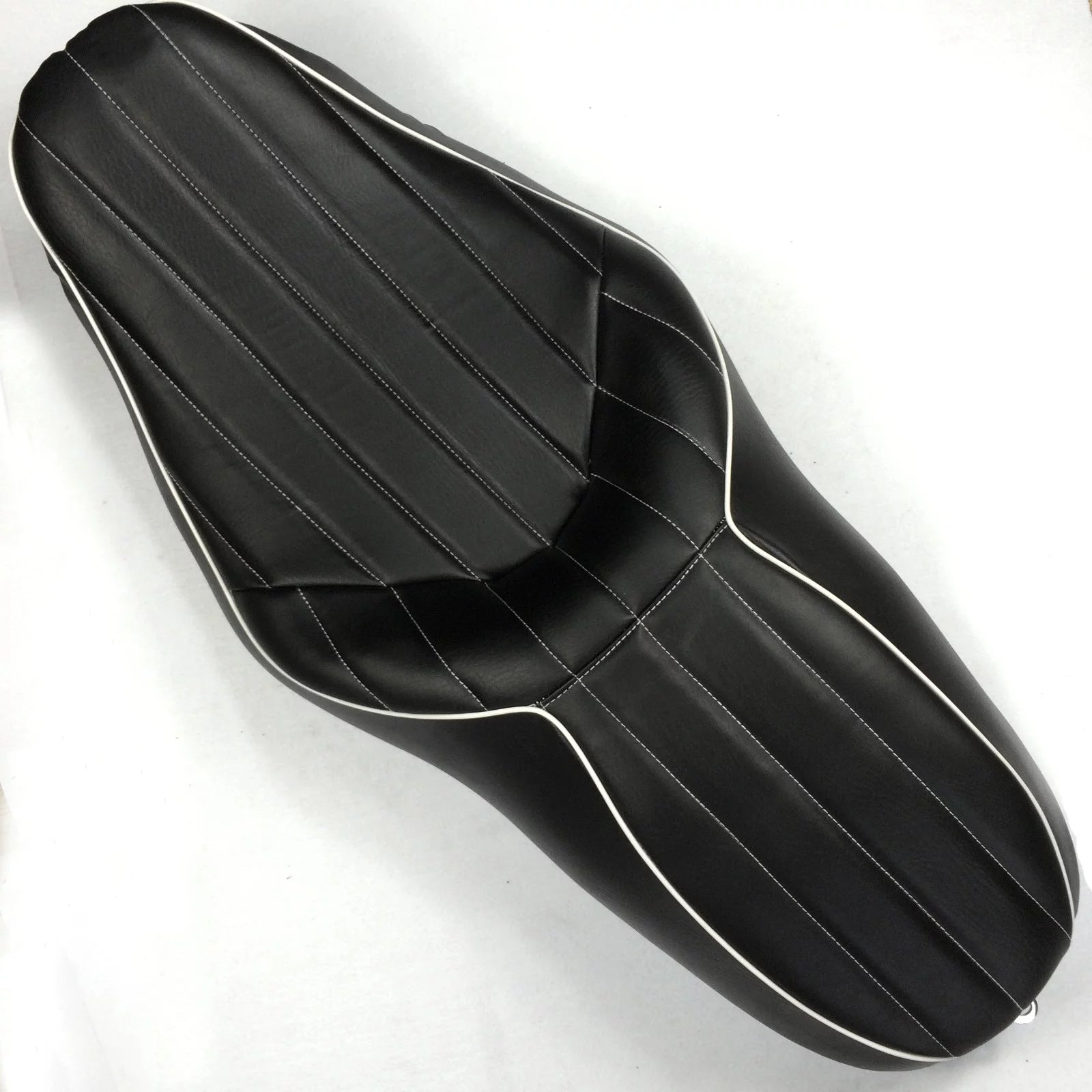 Black Leather Motorcycle Seat D62480
