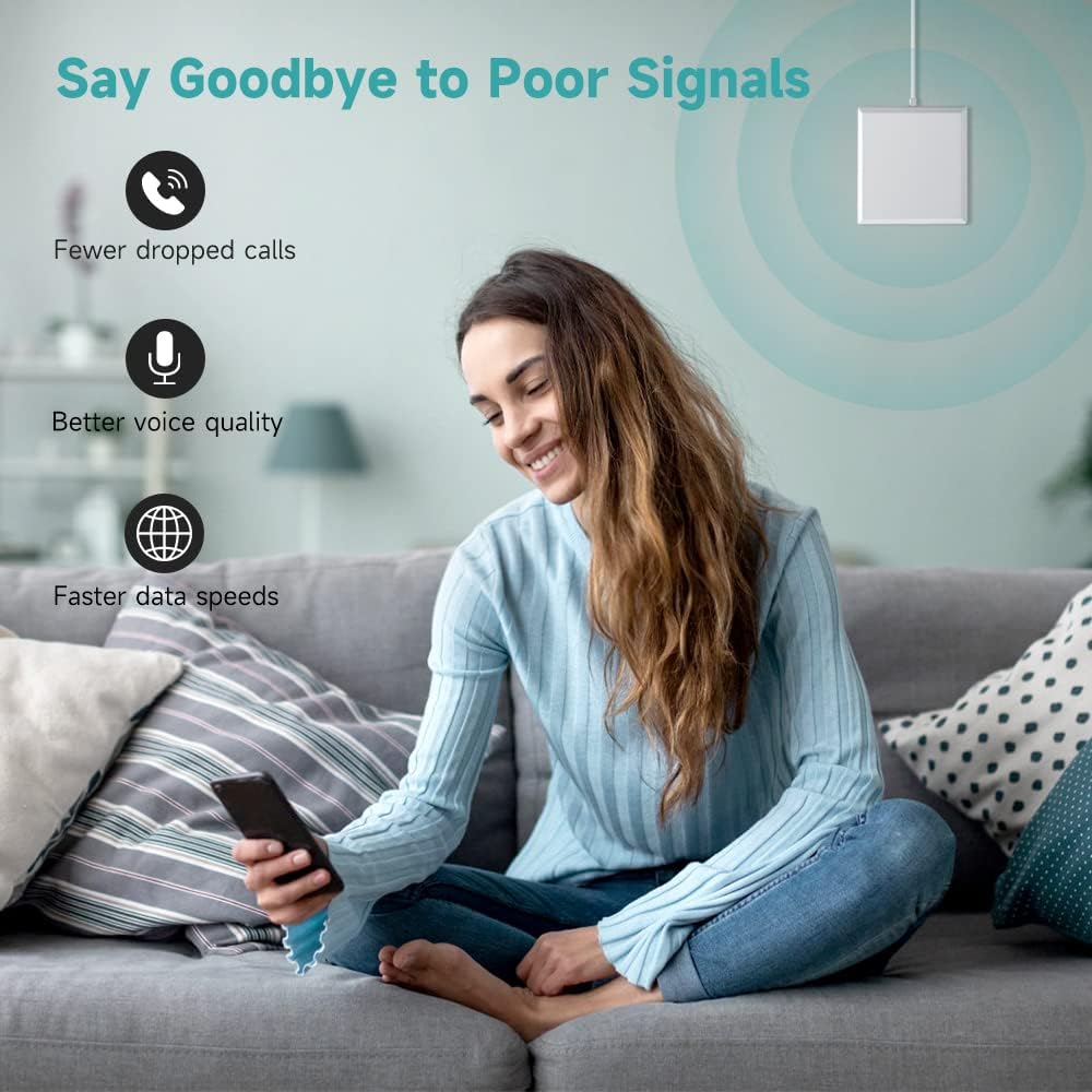 Cell Phone Signal Booster Metal Body Band 2 4 5 12 13 17 Boosts Voice Data 4G LTE 5G up to 4,500 sq ft F4902
