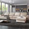 L-Shape Feather Filled Sectional Sofa with Reversible Chaise X74343