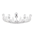 White Glass Crystal Crown Tiara Rhinestone Fashion Jewelry N719