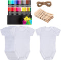 24 Pcs Unisex Baby Bodysuit Cotton Short Sleeve Bodysuits A387