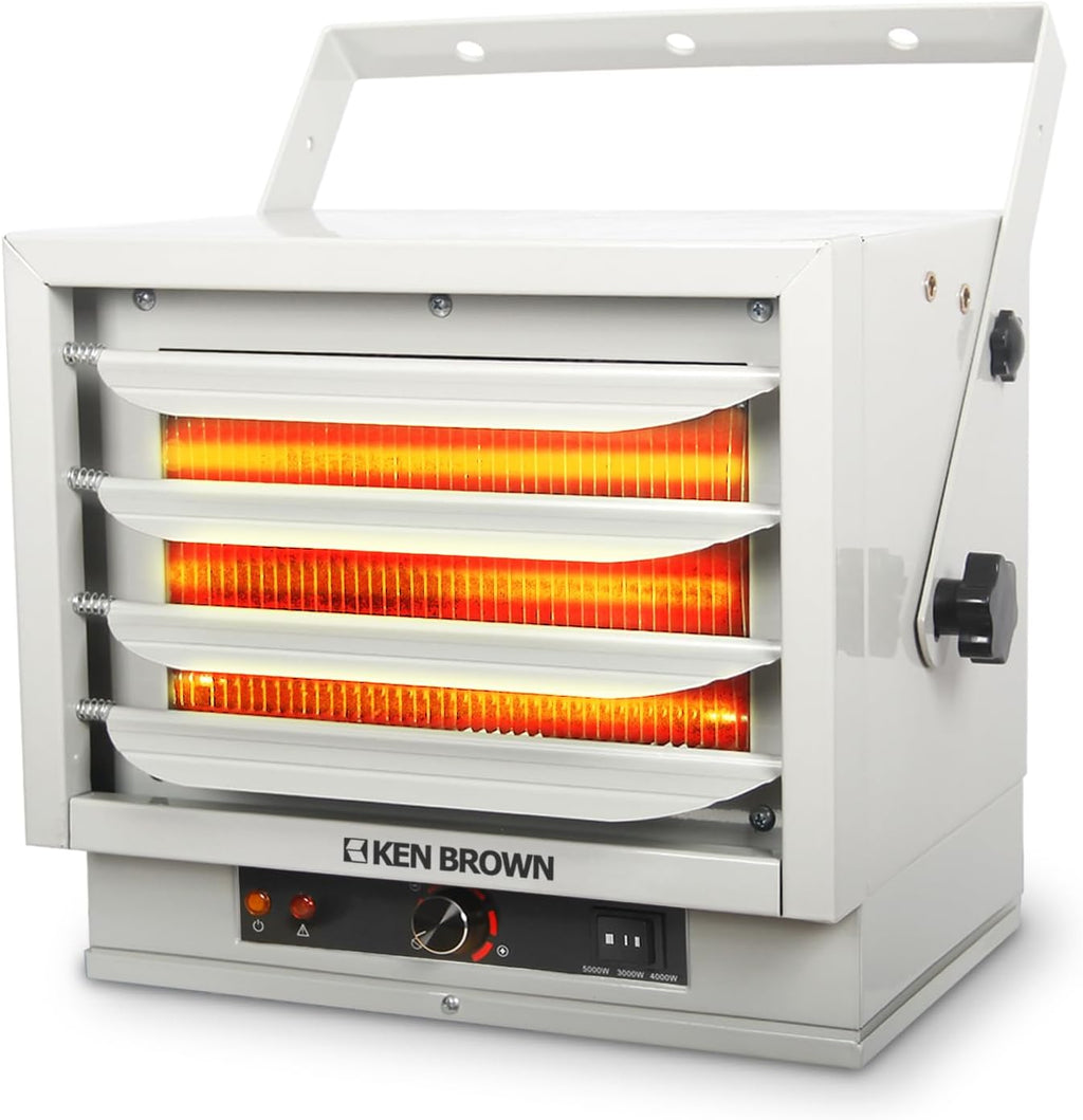 7500W Electric Garage Heater, Hardwired Digital Fan Forced Ceiling Mount Heater, 240v M739759