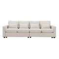 4-Seater Linen Fabric Sofa with 4 Pillows A5819
