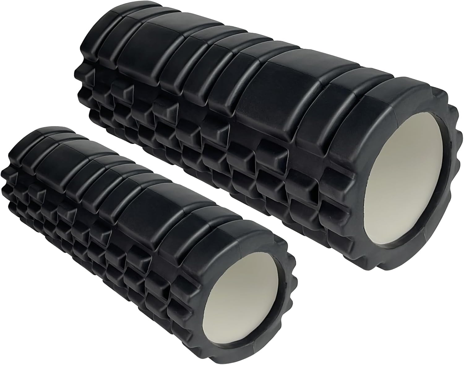 2 High-Density Foam Roller Set (12" and 13") - Black N789488