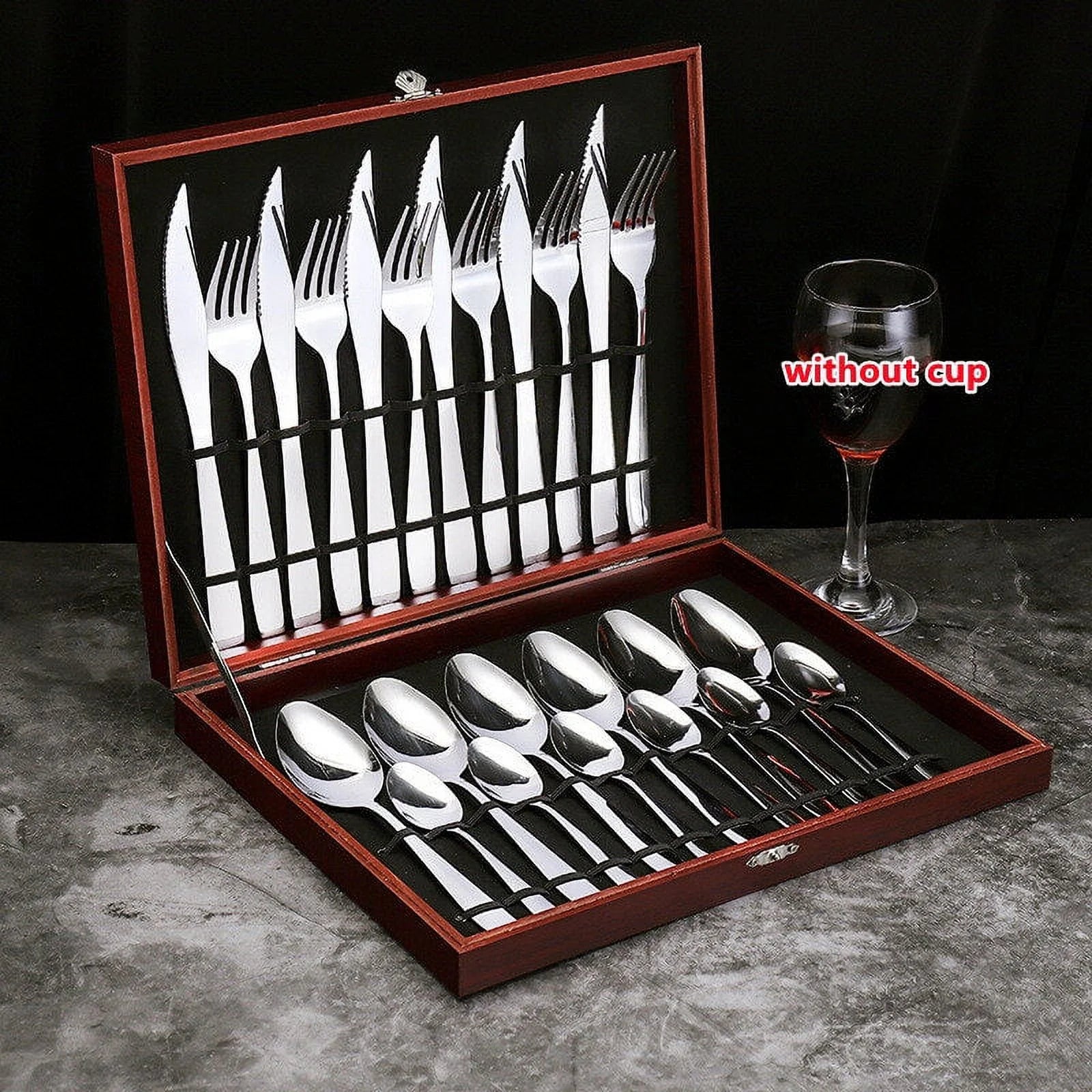 24 Pcs Stainless Steel Flatware Drying Rack K851