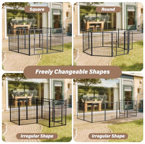 Black 32" Height 8 Panels Heavy Duty Dog Playpen L88048